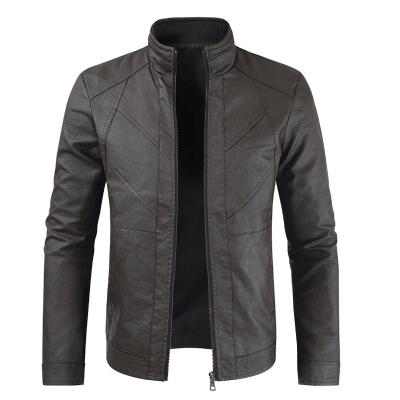 China New Arrival Waterproof Men's Fashion High Quality Design PU Leather Jacket For Men for sale