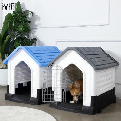 China Multi Size Detachable Breathable Plastic Kennel Pet Kennel Outdoor Plastic Kennel for sale