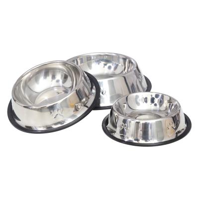 China Stainless Steel Long Lasting Heavy Durable Feeding Bowl For Dog Cat Dog Cat Feeder Easy Clean Pet Bowls for sale