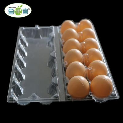 China Manufacture Disposable Vented Disposable Plastic Chicken Egg Transparent Tray for sale