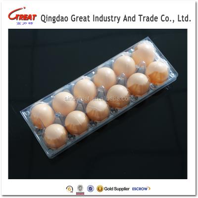 China Disposable High Quality Plastic Egg Packing Carton, Blister Egg Clamshell With 12 Cells for sale