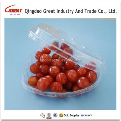 China Disposable Plastic Heart Shaped Clamshell For Blueberries, Clear Blister Fruit Clamshells 125 Grams for sale