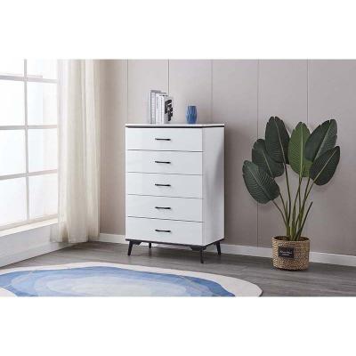 China Modern wooden chest of drawers furniture bedroom expandable chest of drawers white and gold for sale