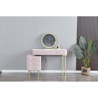 China (Others) Price Adjustable Cheap Goods In White And Brown Makeup Dresser Table Running Bedroom Mirror Dresser for sale