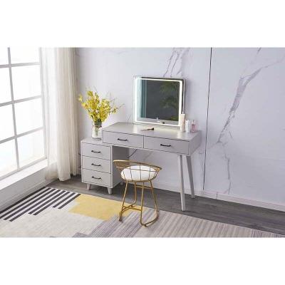 China (Other) china factory direct sale adjustable dresser table mirror vanity and chair gray dresser with light for sale