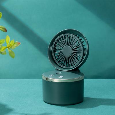 China Portable Hotel USB Rechargeable Mist Water Spray Fan Folding Humidifier Mini Rechargeable Desktop Fan for sale