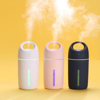 China 280ml AGQ Portable Color Cup Mist USB Car Air Ultrasonic Aroma Humidifier with LED Light for sale