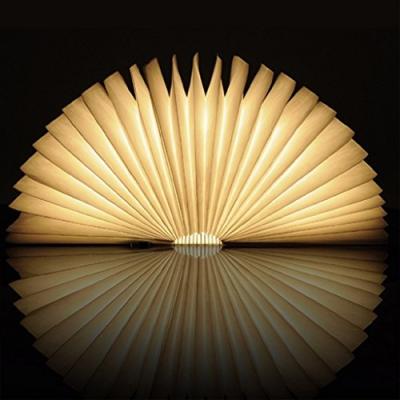 China Waterproof Mini Folding Paper Folding LED Book Light Dupont Book Lamp Wooden LED Lumio Book Shaped Led Book Light for sale