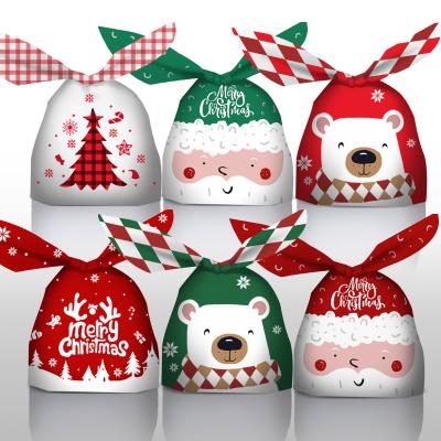 China Santa Cartoon Candy Linen Christmas Small Disposable Wholesale Gift Bag Cute Christmas Sugar Packaging for sale