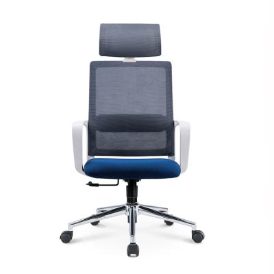 China Cheap Human Ergonomic White Frame Mesh Office Furniture Executive Swivel Chair for sale