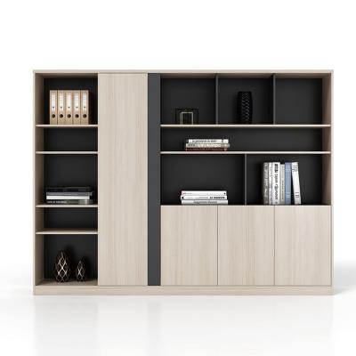 China Convertible Modern Executive Furniture 2.4M 4 Door Wooden Book Display Storage Cabinets For Office Home for sale