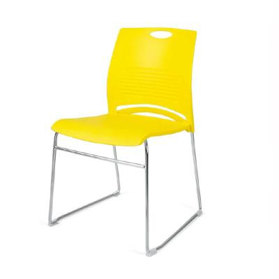 China Cheap Restaurant Cafe School Furniture PP Plastic Room Trianing Stackable Meeting Waiting Chairs for sale