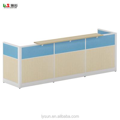 China Convertible Commercial Furniture Fabric Screen Contemporary Wooden Office Reception for sale