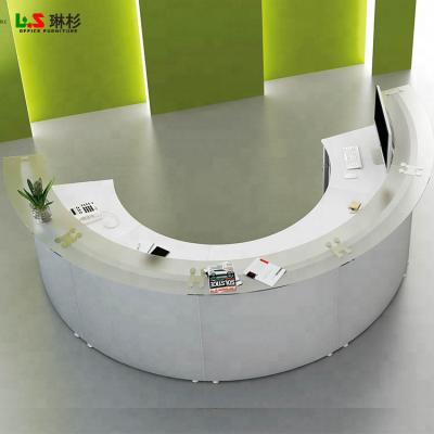 China Hot Sale Canton Convertible Furniture Modern Circle Office Semi White White Reception for sale