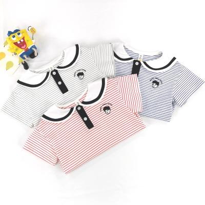 China Breathable Factory Sells Letter Embroidered Summer Boy's Short Sleeved Casual T-shirt Polo Shirt Children's Clothing for sale