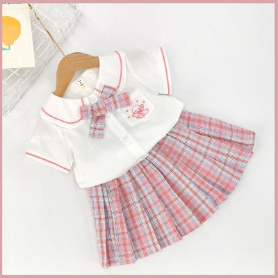 China New summer style pleated skirt children's sweet two-piece set of fashion leisure girls' casual suit beautiful by jacket for sale