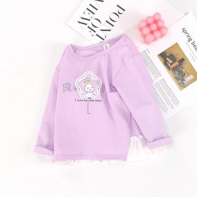 China Sustainable kids girls t-shirt sets autumn shirts casual kids fall clothing sets shirts and pantsuits kids girls for sale