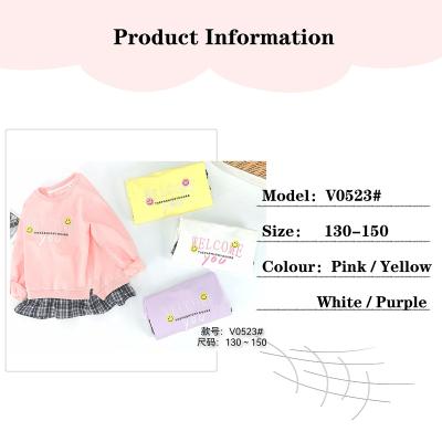 China Sustainable kids girls t-shirt sets autumn shirts casual kids fall clothing sets shirts and pantsuits kids girls for sale