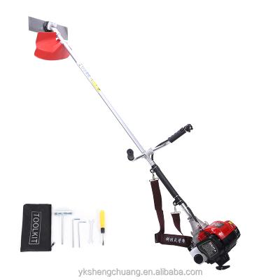 China Brand New 4-Stroke Head Cutting Machine Gasoline Cutter Hedge Trimmer Telescopic Electric Mobil Grass Trimmer for sale