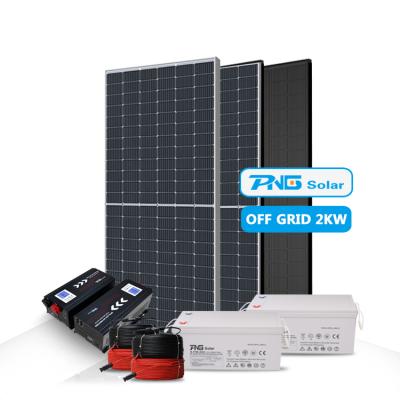 China Hot Home 2kw Grid Tie Inverter Roof Solar Panel Kit Easy Installation Solar Micro Solar System for sale