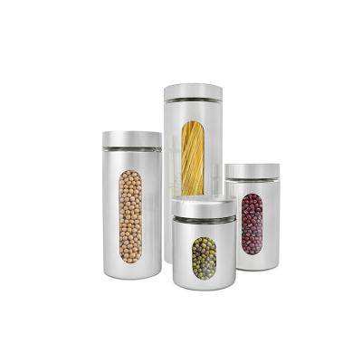 China Seal Quality Dry Machinery Making Stainless Steel Spices Sugar Coffee Tea Kitchen Canister For Factory for sale