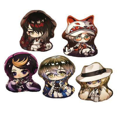 China Custom Luxiem Plush Anime Stuffed Irregular Pillow Around Ike Mysta Vox Luca Cartoon Sleeping Pillow Plush Toy for sale