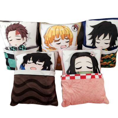 China Soft Plush Pastel Soft Cover Cartoon Love Pillar 35Cm*26Cm Office Demon Slayer Chair Cushion For Childrenlike for sale