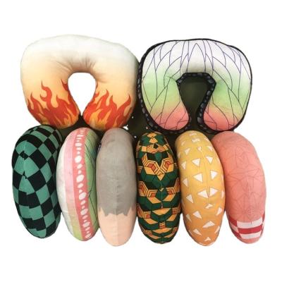 China Plush Demon Slayer Carbon 31*24Cm U Shaped Travel Neck Pillow For Adult for sale