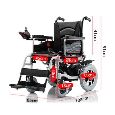 China Convenient Aluminum Alloy Wheels 24V 45cm Seat Rehabilitation Therapy Supplies Foldable Wheelchair Portable Wheelchair for sale