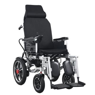 China Standing Rehabilitation Shaping 45CM Seat 24V Battery Lightweight Wheelchair 19kg Carbon Steel Frame Wheelchair for sale