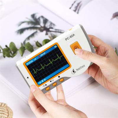 China Diary Checks Hospital Home Single Channel 2.4 Inch Display Heart Monitoring Portable Holter Recorder ECG Monitor Electrocardiogram Machine for sale