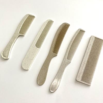 China Wholesale Commercial Disposable Hotel Hair Comb Portable Recyclable Wheat Straw Hair Comb for sale