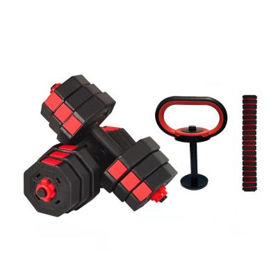 China Factory direct sale home use cheap plastic cement dumbbells set adjustable barbell kettlebell dumbbell dumbbell set for sale