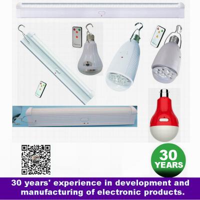 China ABS LED Emergency Tube Bulb Lights Rechargeable Lamp AC DC Tanzania Morocco Algeria Uganda Iraq Venezuela Wide Voltage for sale