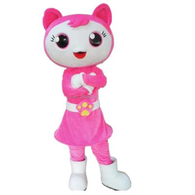 China Pink Super Soft Plush Cartoon Mascot Costume/Cartoon Mascot Costumes/Custom Cartoon Costumes for sale