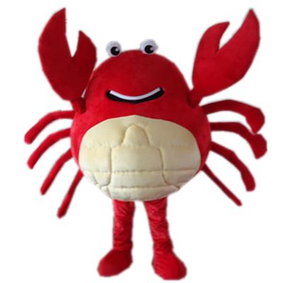 China soft plush HOLA animal mascot costumes for sale / red crabs mascot costume for sale