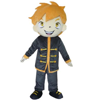 China soft plush human Hola mascot costumes/little boy mascot costumes for sale