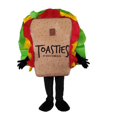 China The Soft Plush Hola Sandwich Mascot Costume / Adult Food Mascot Costume for sale