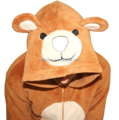 China Polyester Hola Brown Bear Pajamas Suit/Costume/Bear Pajamas Suit for sale