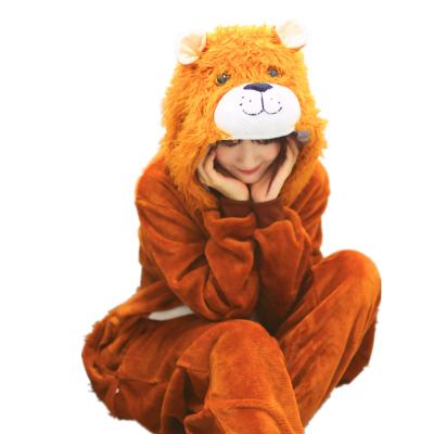 China Flannel Hola lion style pajamas/adult pajamas/cosplay for sale