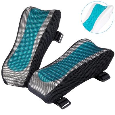 China Anyu High Quality Universal Ergonomic Soft Washable Memory Foam Gel Car Office Chair Armrest Cushion Arm Rest Pads for sale