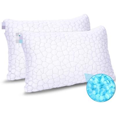 China Hotel Hopsital Bed Pillows Polyester Home Bamboo Cover Shredded Memory Foam Pillow Healthy Memory Foam for sale