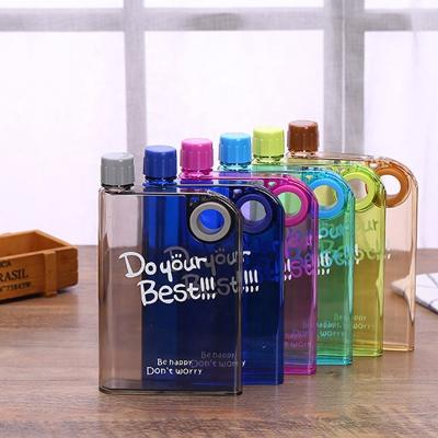 China Custom Outdoor Promotion Gift Notebook A5 Plastic Clear Water Flask Bottle for sale