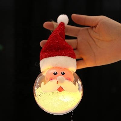 China 2020 Plastic Customized Christmas Logo Ornaments Decoration Light Balls With LED for sale