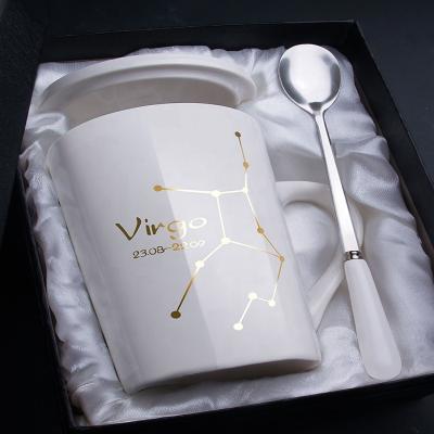 China Viable Porcelain Tea Cup With Infuser Mug Set Porcelain Coffee Mug for sale