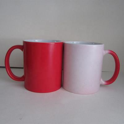 China Viable Bulk Custom Passionate Magic Mugs Color Changing Mugs White Tall Coffee Mug for sale