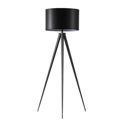 China Modern Customization Tripod Black Iron Floor Lamp With Fabric Shade For Living Rooms With CE E26 ETL E27 Stand For Hotel Rooms for sale