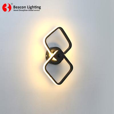 China Factory wholesale new design cheap good quality low price modern aluminum led wall lights 2 square for bedroom home sales promotion for sale