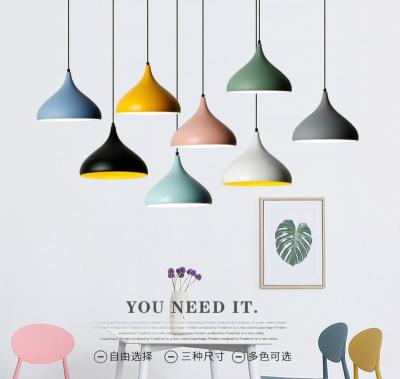 China New Design Idea Fashion Warehouse Factory Outlet Nordic Pendant Light With Iron Metal Shade Led For Dining Room Restaurant Lamp for sale