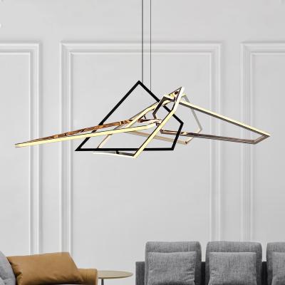 China Modern Stainless Steel Mirror Gold Led Chandelier Modern Light Metal Pendant Light for sale